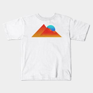 Mountain Sunset Moonrise Kids T-Shirt